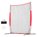 Barricade Backstop Net, 7x7 ft Ball Sports Barrier Netting, Portable Practice Equipment with Carry Bag, Protection Screen for Baseball Softball Lacrosse Soccer Hockey Training, for Backyard