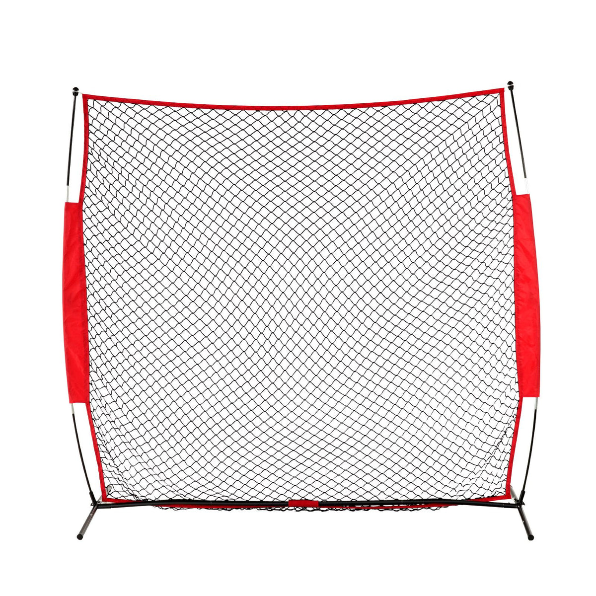 Barricade Backstop Net, 7x7 ft Ball Sports Barrier Netting, Portable Practice Equipment with Carry Bag, Protection Screen for Baseball Softball Lacrosse Soccer Hockey Training, for Backyard
