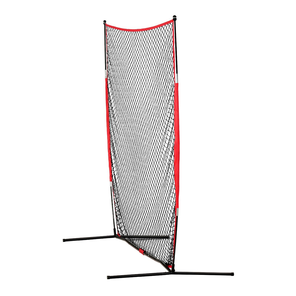 Barricade Backstop Net, 7x7 ft Ball Sports Barrier Netting, Portable Practice Equipment with Carry Bag, Protection Screen for Baseball Softball Lacrosse Soccer Hockey Training, for Backyard