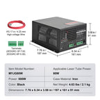 CO2 Laser Power Supply, 80W, Power Supply for 80W Laser Tube, Constant Current Protection, Open Circuit Protection, Fast Heat Dissipation, Compatible for Multi-brand Laser Engravers & Cutters