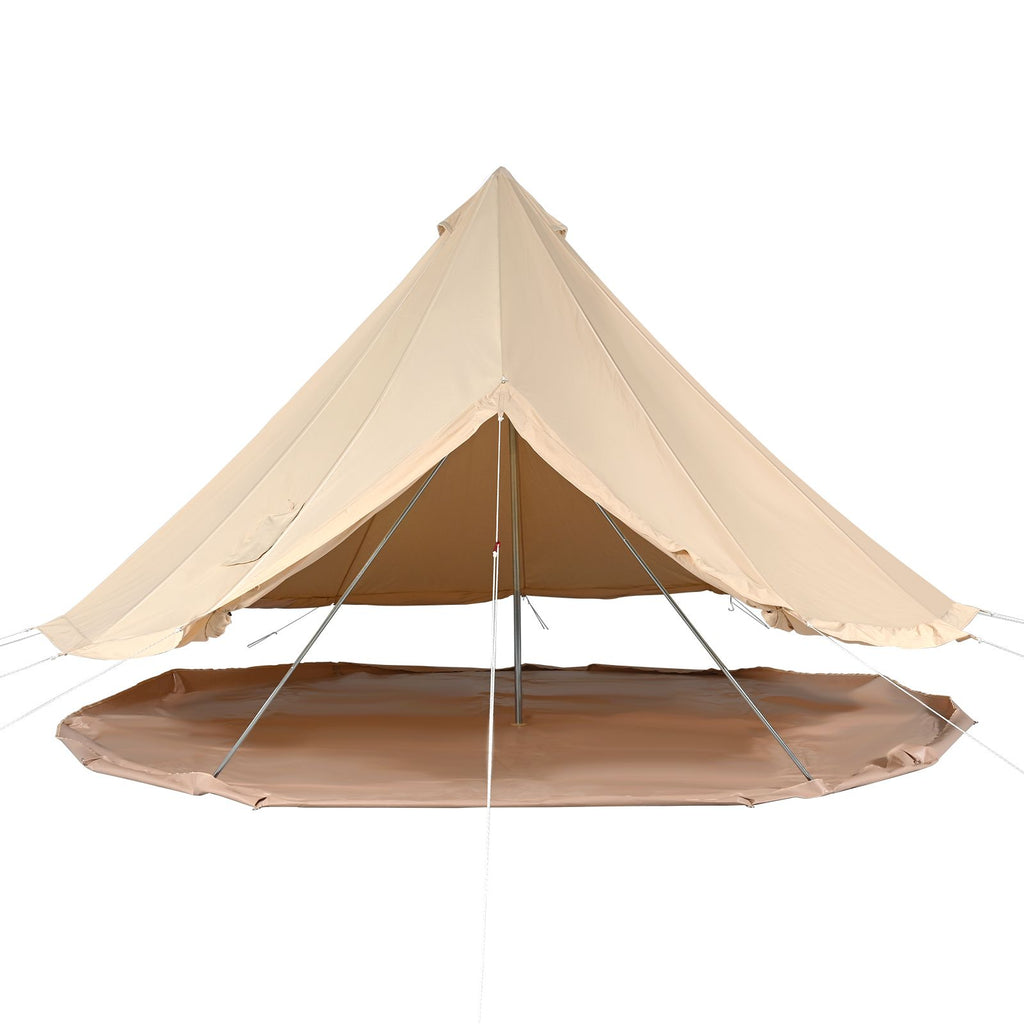 Canvas Bell Tent, 4 Seasons 7 m/22.97 ft Yurt Tent, Canvas Tent for Camping with Stove Jack, Breathable Tent Holds up to 12 People, Family Camping Outdoor Hunting Party