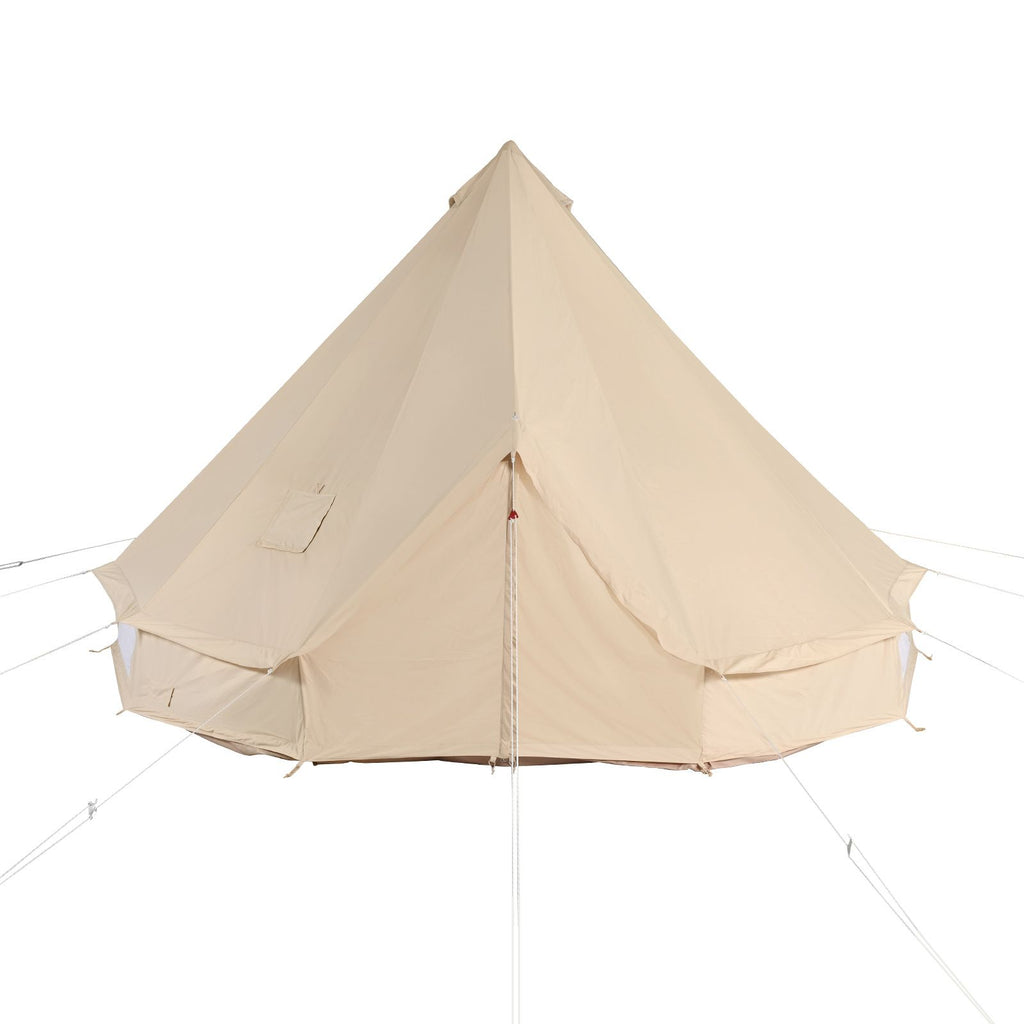 Canvas Bell Tent, 4 Seasons 7 m/22.97 ft Yurt Tent, Canvas Tent for Camping with Stove Jack, Breathable Tent Holds up to 12 People, Family Camping Outdoor Hunting Party