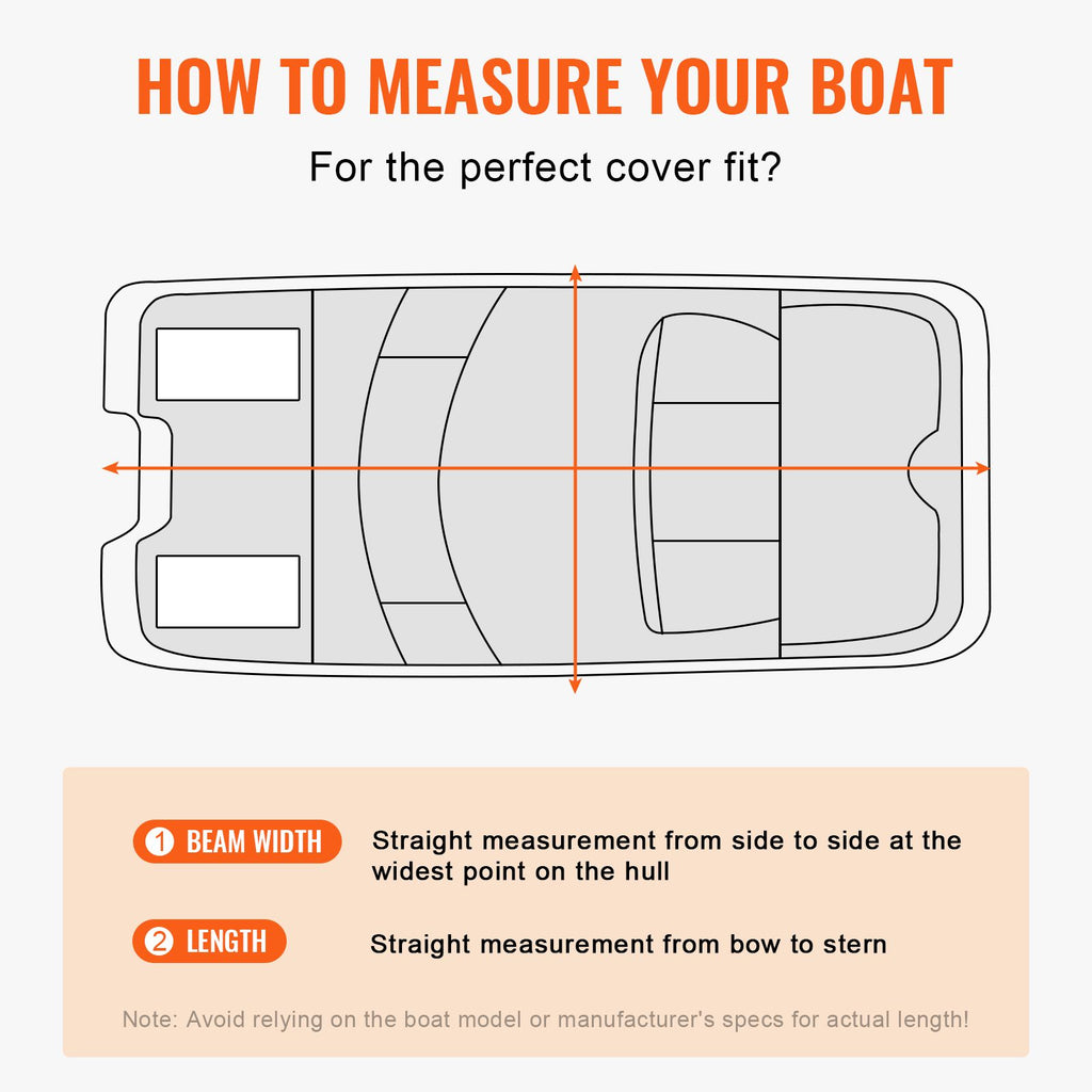 Pontoon Boat Cover 800D Waterproof Trailerable 19-20 ft with Storage Bag
