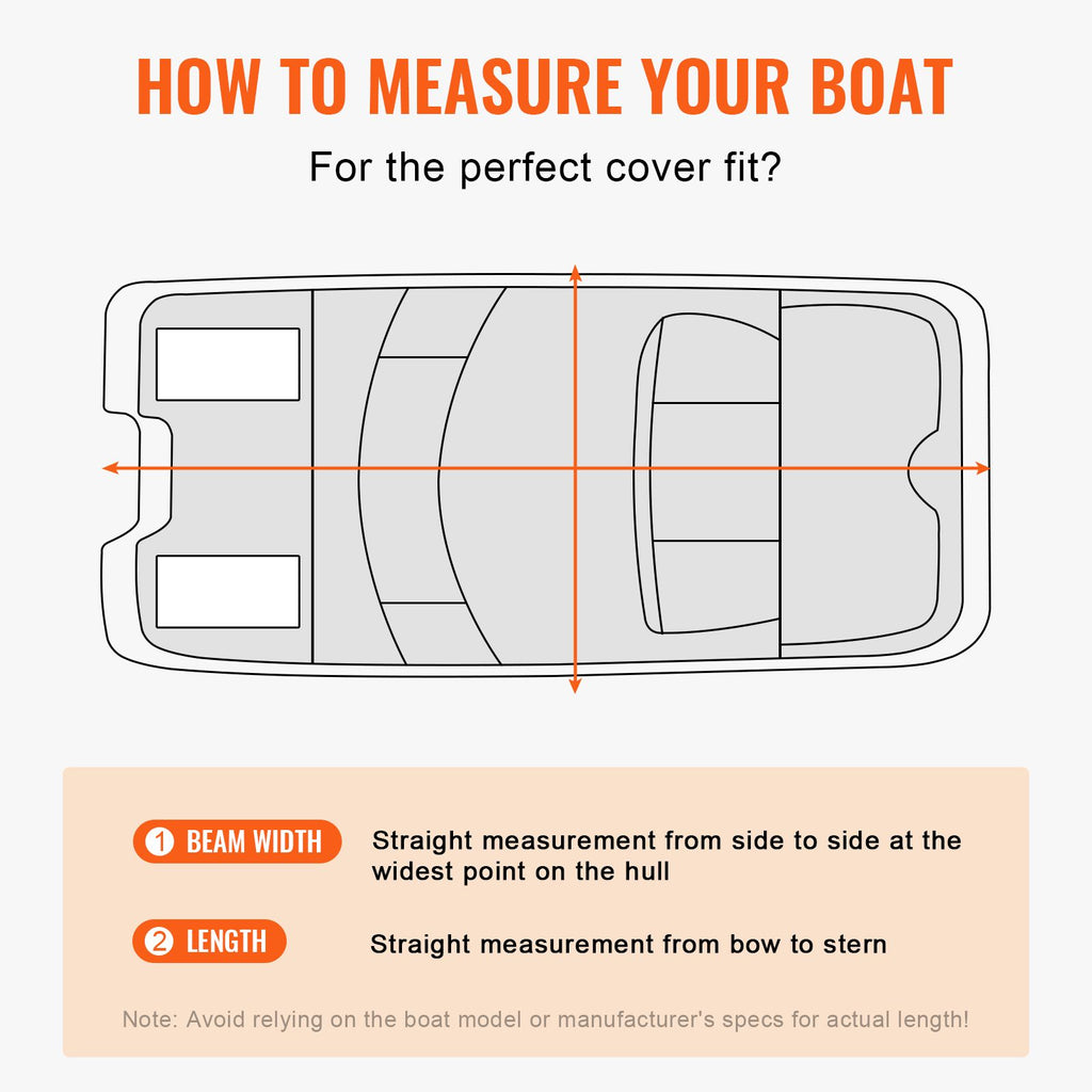 Pontoon Boat Cover 800D Waterproof Trailerable 23-24 ft with Storage Bag