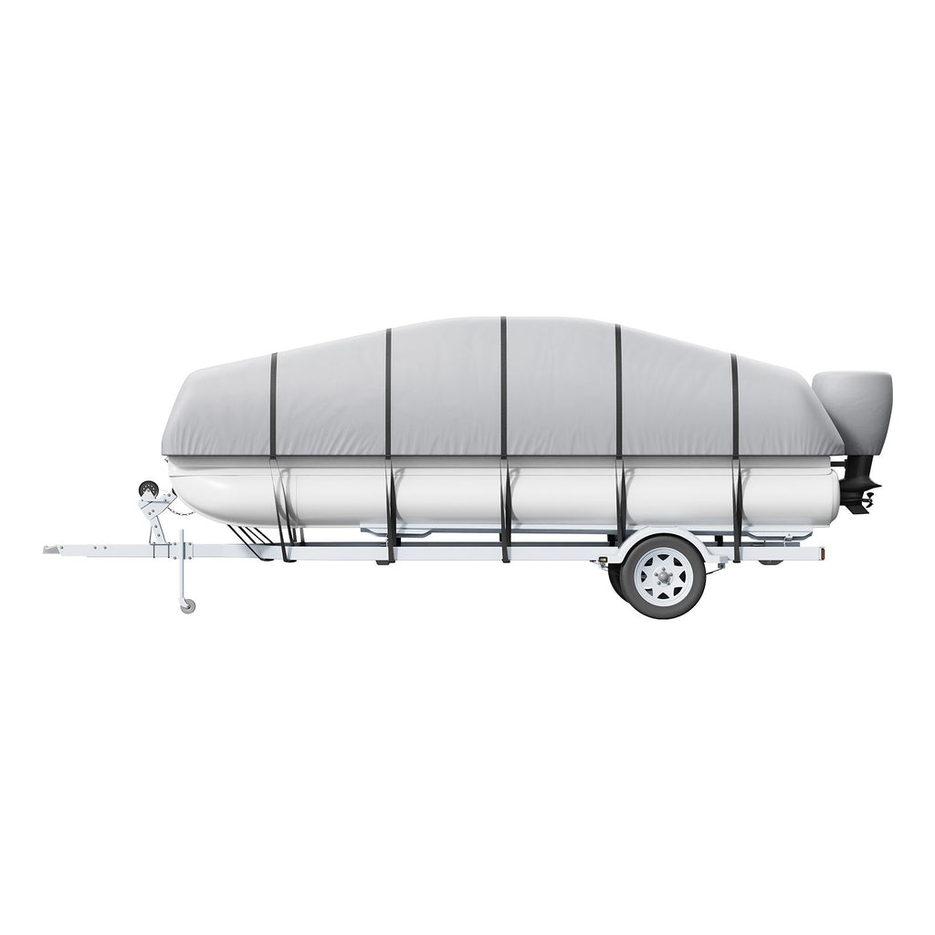 Pontoon Boat Cover 800D Waterproof Trailerable 23-24 ft with Storage Bag