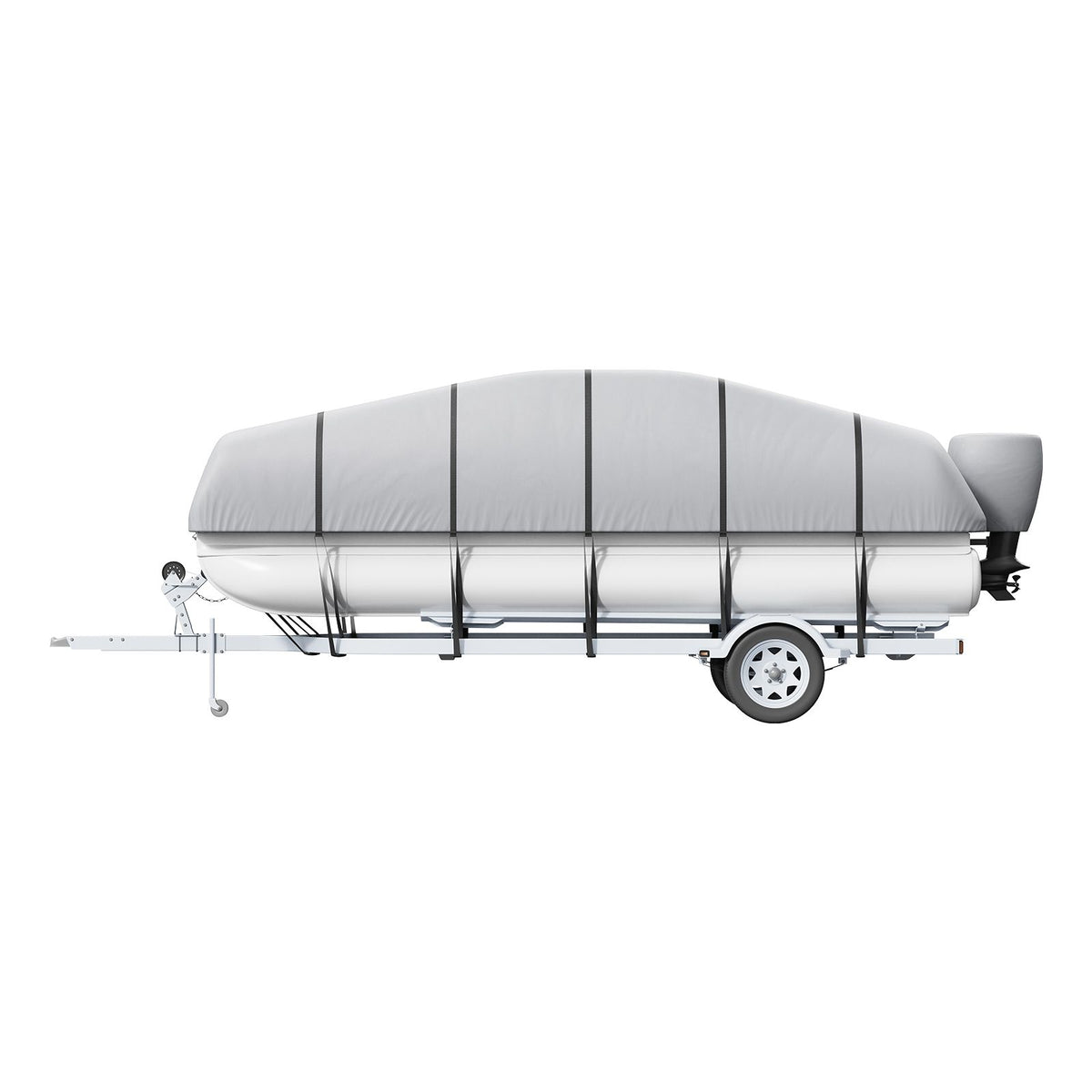 Pontoon Boat Cover 800D Waterproof Trailerable 23-24 ft with Storage Bag