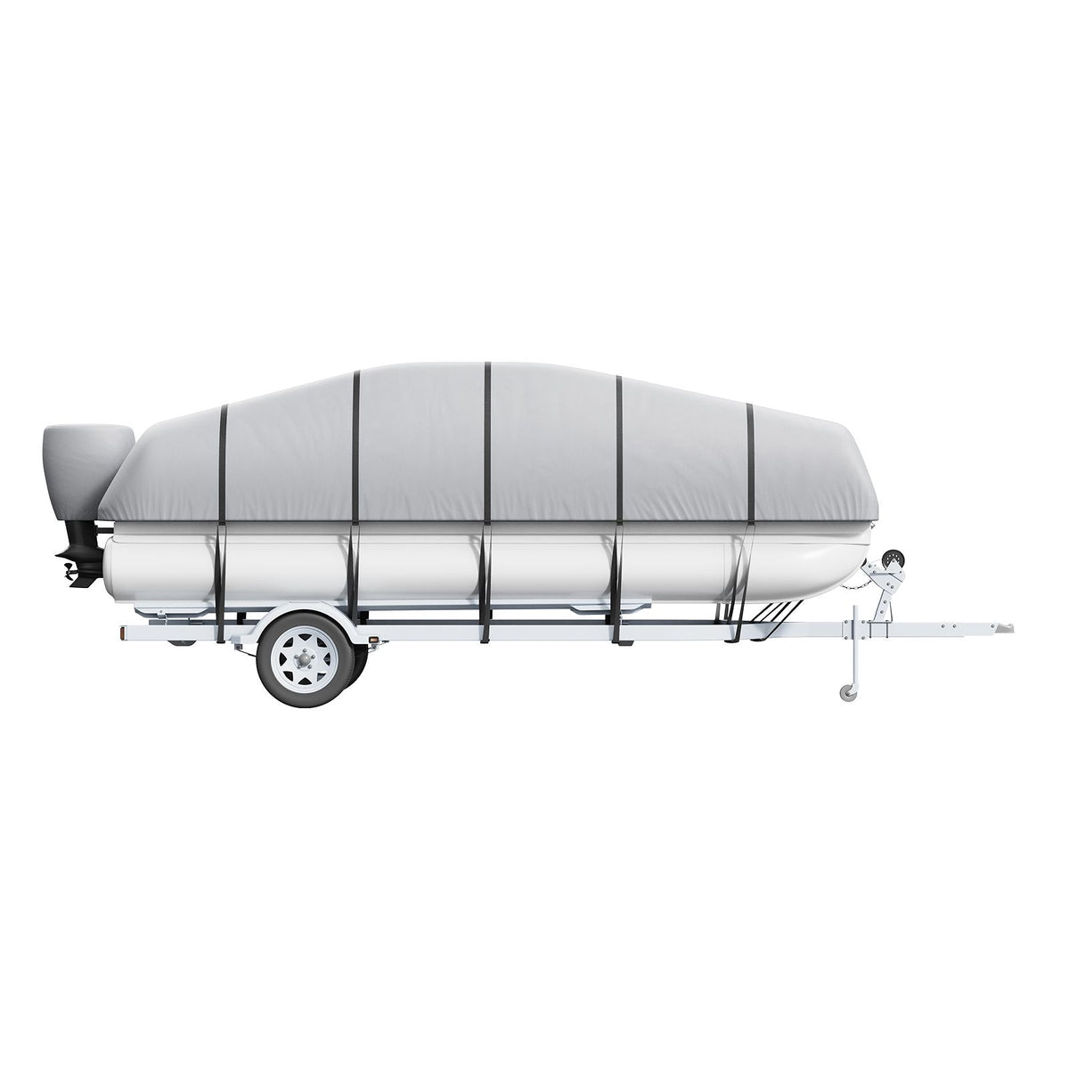 Pontoon Boat Cover 800D Waterproof Trailerable 23-24 ft with Storage Bag