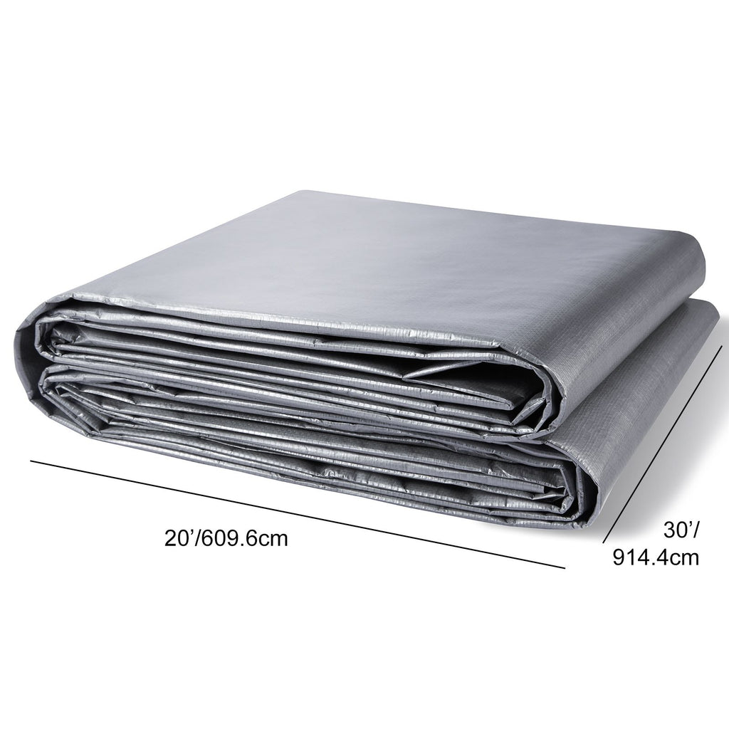 Tarp Waterproof Tarpaulin 20 x 30 ft 10 Mil Plastic Poly Tear UV Resistant