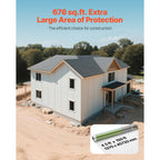 House Wrap, 1.37 x 45.72 m, 0.13 mm Thick Vapor Barrier, Heavy Duty Plastic Sheeting for Tear-resistant, Drop Cloth Vapor Barrier Covering for Residential & Commercial Construction, White