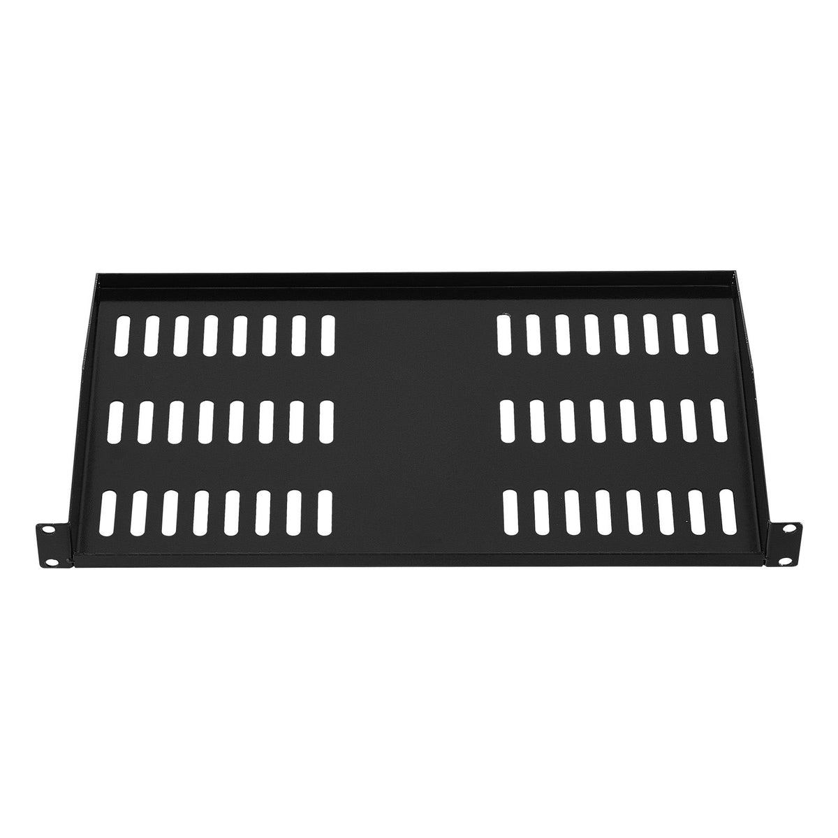 1U Server Rack Shelf, 4 PCS, 22.68 kg Max Load-Bearing Vented Cantilever, Wall Mount or Rack Mount Shelf with Tray, 254 mm Depth, Good Air Circulation for Cabinet Computer Network Equipment