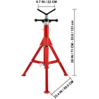 Pipe Jack Stand V-Head Foldable Legs 2500LB Max. Height 52"