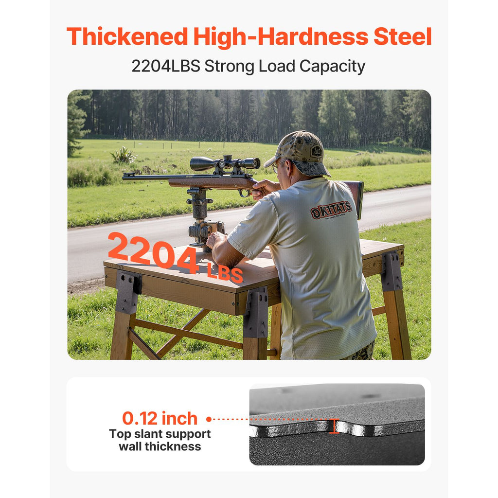 Deer Blind Brackets, Outdoor 3.6x3.6 Platform Bracket, Fit 3.5x3.5 In / 88.9x88.9 mm Lumber, 2204lbs/1000kg Capacity Steel Elevator Brackets for Deer Stand, Hunting Blinds, Shooting Shack, 8 Pcs