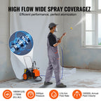 Cart Airless Paint Sprayer Diaphragm Paint Airless Sprayer 1700W Electric