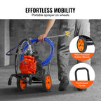 Cart Airless Paint Sprayer Diaphragm Paint Airless Sprayer 900W Electric