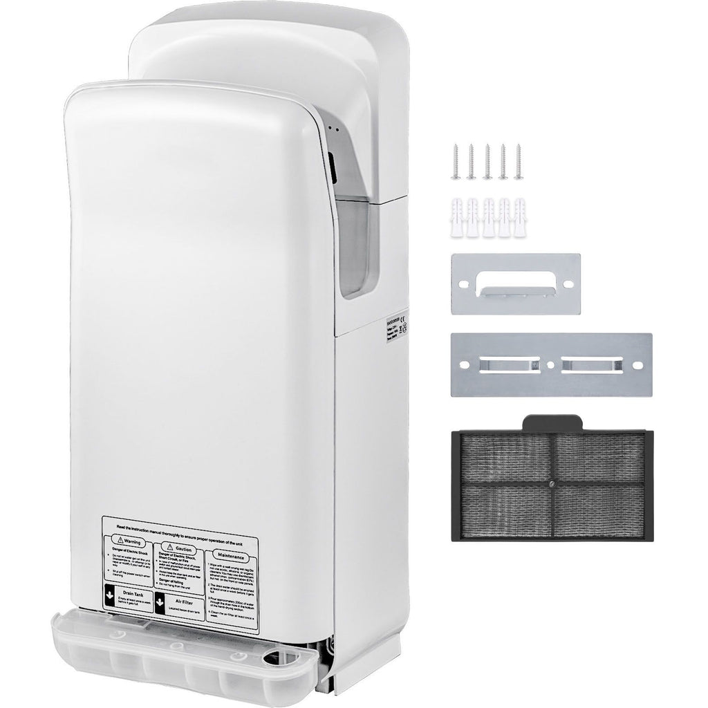 Jet Hand Dryer Blade Hand Dryer Automatic High Speed for Washroom White