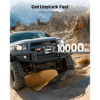 Electric Winch, 4500 kg Load Capacity, 12V DC Truck Winch with Φ8.3 mm x 19.8 m Steel Rope, Wireless & Wired Remote Control, IP55 Waterproof for Towing SUV Jeep Trailer Boat Off-Road Vehicle