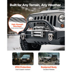 Electric Winch, 5400 kg Load Capacity, 12V DC Truck Winch with Φ9.1 mm x 24 m Steel Rope, Wireless & Wired Remote Control, IP55 Waterproof for Towing SUV Jeep Trailer Boat Off-Road Vehicle