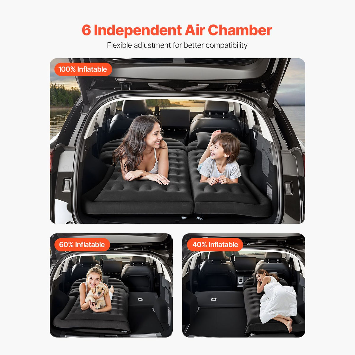 Car Air Mattress Inflatable Car Camping Travel Sleeping Bed SUV MPV Sedan