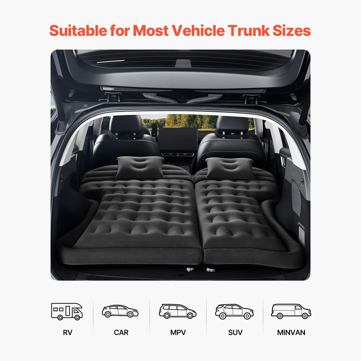 Car Air Mattress Inflatable Car Camping Travel Sleeping Bed SUV MPV Sedan