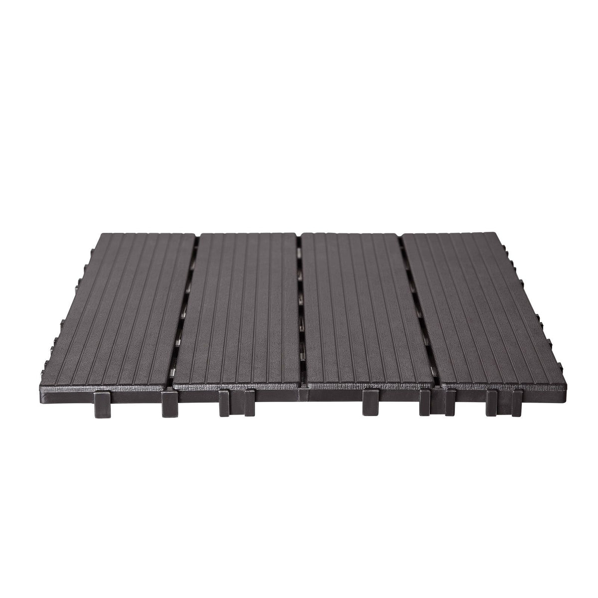 Interlocking Deck Tiles 54 Pack 12"x12" Waterproof for Porch Dark Brown