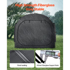 Bike Storage Tent, 3 to 4 Bikes, Outdoor Spacious Bike Storage Tent with Ventilated Window, Waterproof Easy-to-Install Bike Tent with High Strength Fiberglass & Dual Zippers, Fit for Bicycle