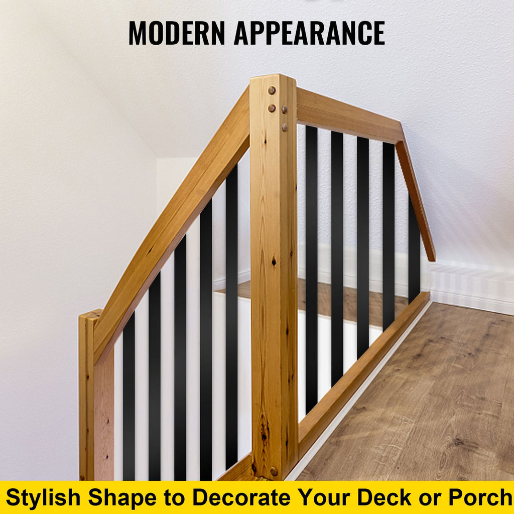 Deck Balusters, 16 Pack Metal Deck Spindles, 29.5\"x1\" Staircase Baluster with Screws, Aluminum Alloy Deck Railing for Wood and Composite Deck, Stylish Baluster for Outdoor Stair Deck Porch
