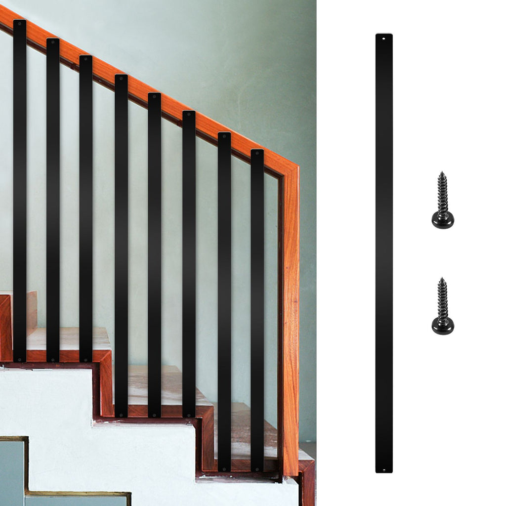 Deck Balusters, 16 Pack Metal Deck Spindles, 29.5\"x1\" Staircase Baluster with Screws, Aluminum Alloy Deck Railing for Wood and Composite Deck, Stylish Baluster for Outdoor Stair Deck Porch