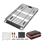 Roof Rack Basket, 1625 x 990 x 105 mm, Universal Rooftop Cargo Carrier with 1120 x 870 x 260 mm Cargo Bag, Net, Ratchet Straps, 113.4 kg Max Load Capacity Car Top Luggage Holder, for SUV Car