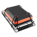 Roof Rack Basket, 1625 x 990 x 105 mm, Universal Rooftop Cargo Carrier with 1120 x 870 x 260 mm Cargo Bag, Net, Ratchet Straps, 113.4 kg Max Load Capacity Car Top Luggage Holder, for SUV Car
