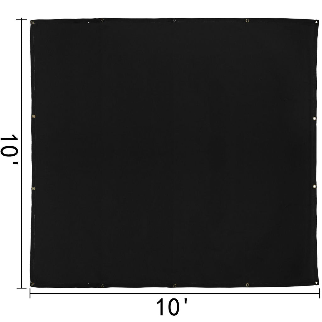 10 x 10 Ft Welding Blanket Black Fiberglass Blanket Portable Fiberglass Fire Retardant Blanket Welding Mat Welding Fireproof Thermal Resistant Insulation With Carry Bag