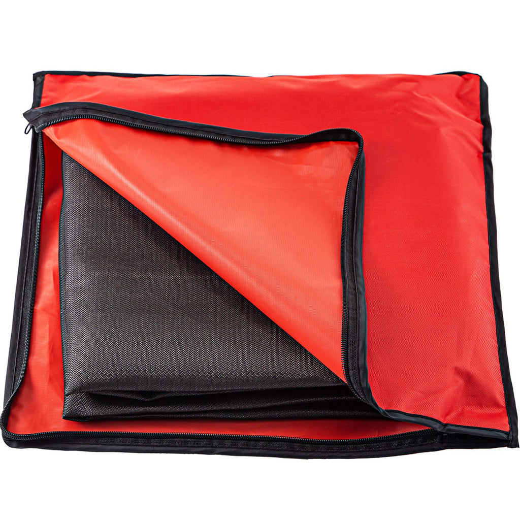 10 x 10 Ft Welding Blanket Black Fiberglass Blanket Portable Fiberglass Fire Retardant Blanket Welding Mat Welding Fireproof Thermal Resistant Insulation With Carry Bag