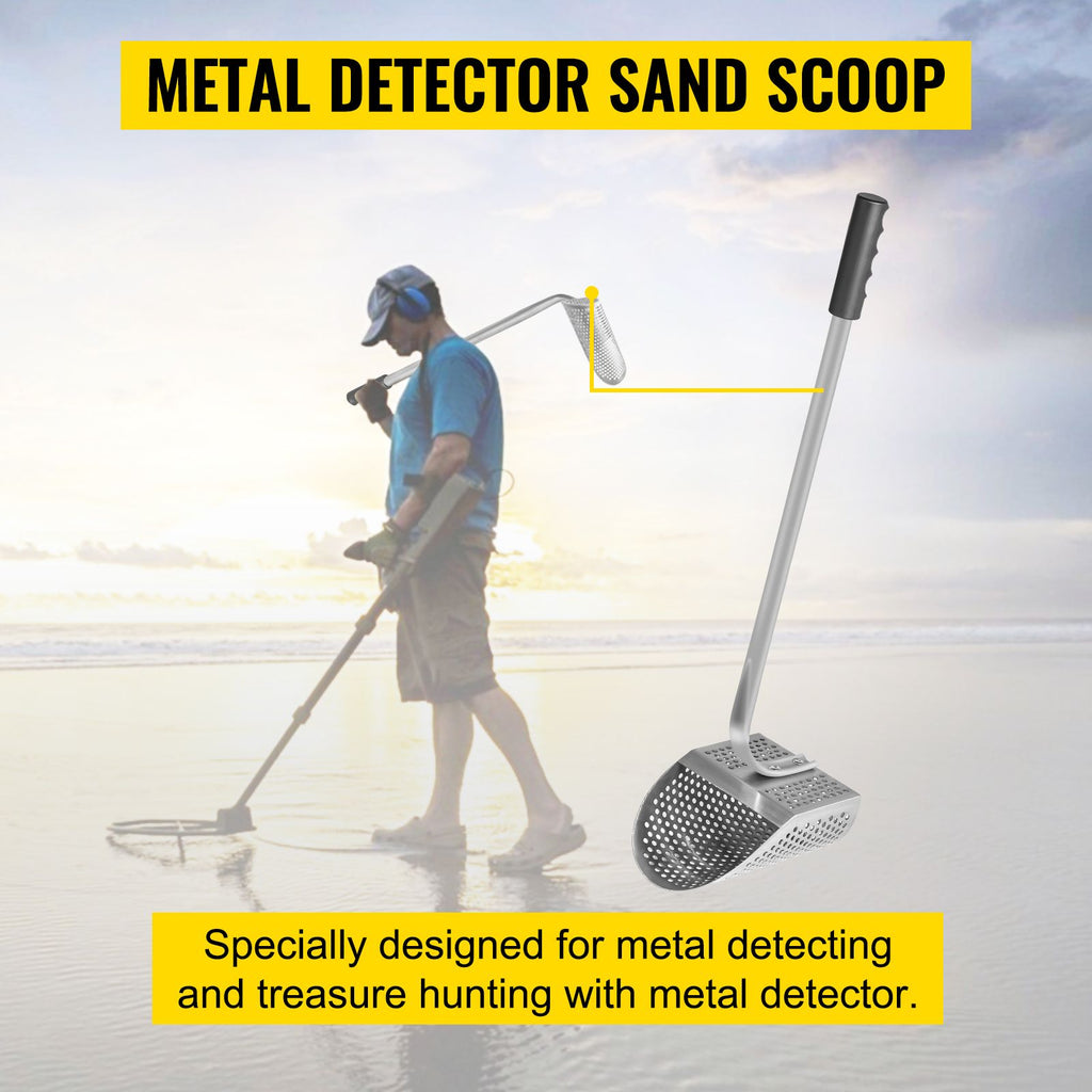 Metal Detector Sand Scoop Metal Detecting Hunting Scoop w/ Steel Handle