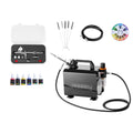 Airbrush Kit Air Brush Kit 1/6 HP Air Compressor 1 Airbrush 3 Tips Paint