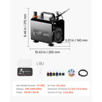 Airbrush Kit Air Brush Kit 1/6 HP Air Compressor 1 Airbrush 3 Tips Paint