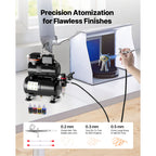 Airbrush Kit Air Brush Kit 1/6 HP Air Compressor Tank 1 Airbrush 3 Tips