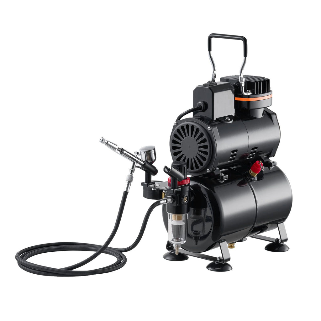 Airbrush Kit Air Brush Kit 1/6 HP Air Compressor Tank 1 Airbrush 3 Tips