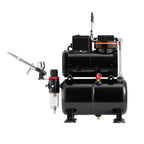 Airbrush Kit Air Brush Kit 1/6 HP Air Compressor Tank 1 Airbrush 3 Tips