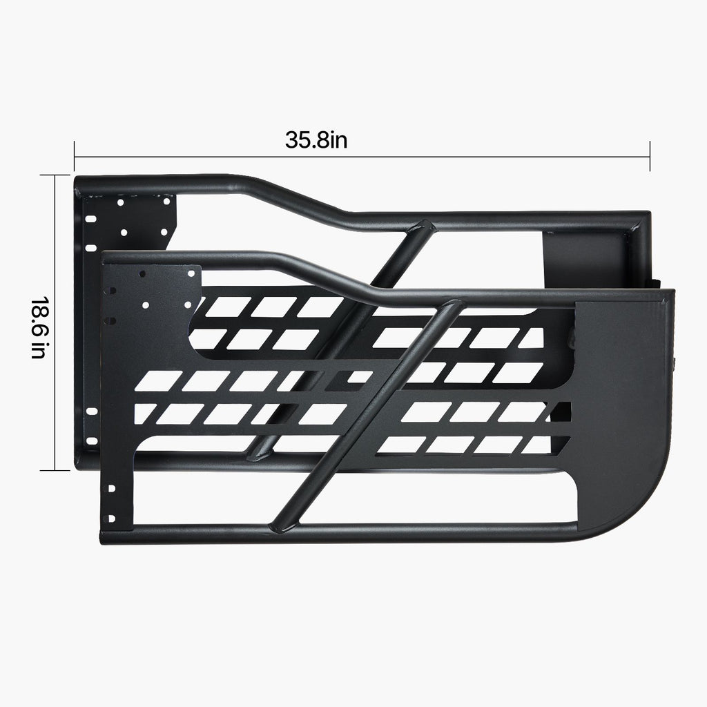 Jeep Tube Doors, 2-Door, Hunting Style Jeep Tubular Door with Heavy-Duty Hinges & OE Latch, Jeep Doors with Rubber Pads & Toughened Steel Tube, Fit for 2007-2018 Jeep Wrangler JK