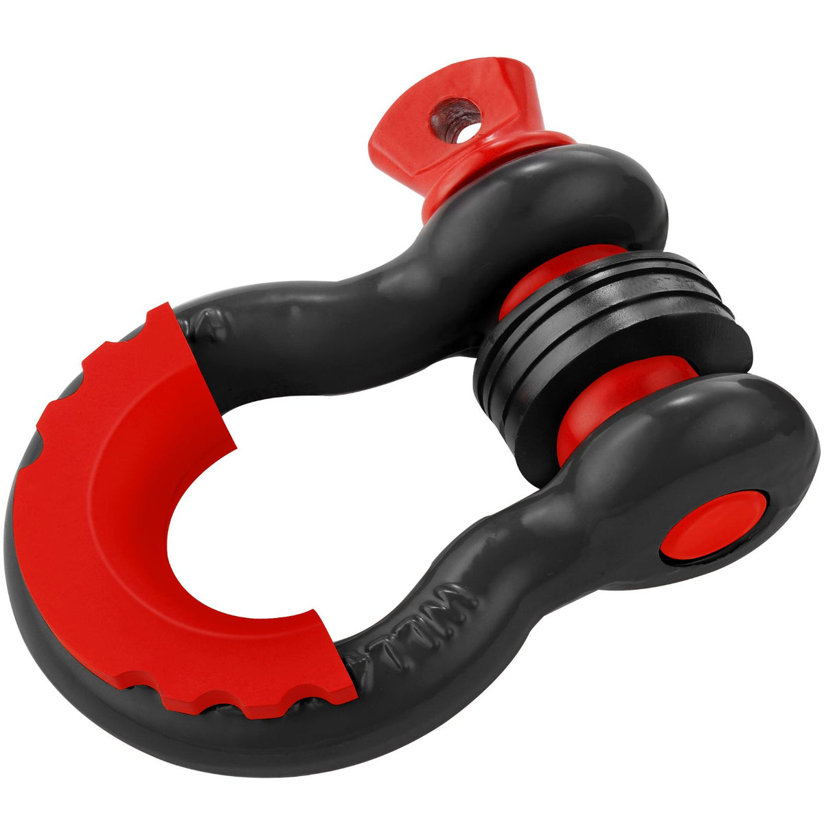 D-Ring Shackle, 2 Pack 19.05 mm Alloy Steel Shackles 28.5 Ton Break Strength with 22 mm Screw Pin, Isolators & Washers Kit, Heavy Duty Off Road Vehicle Recovery Shackle for Jeep Truck, Black