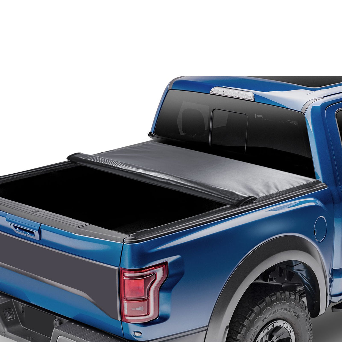Truck Bed Cover, Roll Up Truck Bed Tonneau Cover, Compatible with 2009-2024 Ford F-150 Styleside Bed, for 1.7m x 1.7m Bed, Soft PVC material, 100% Bed Access Roll Up Tonneau Cover