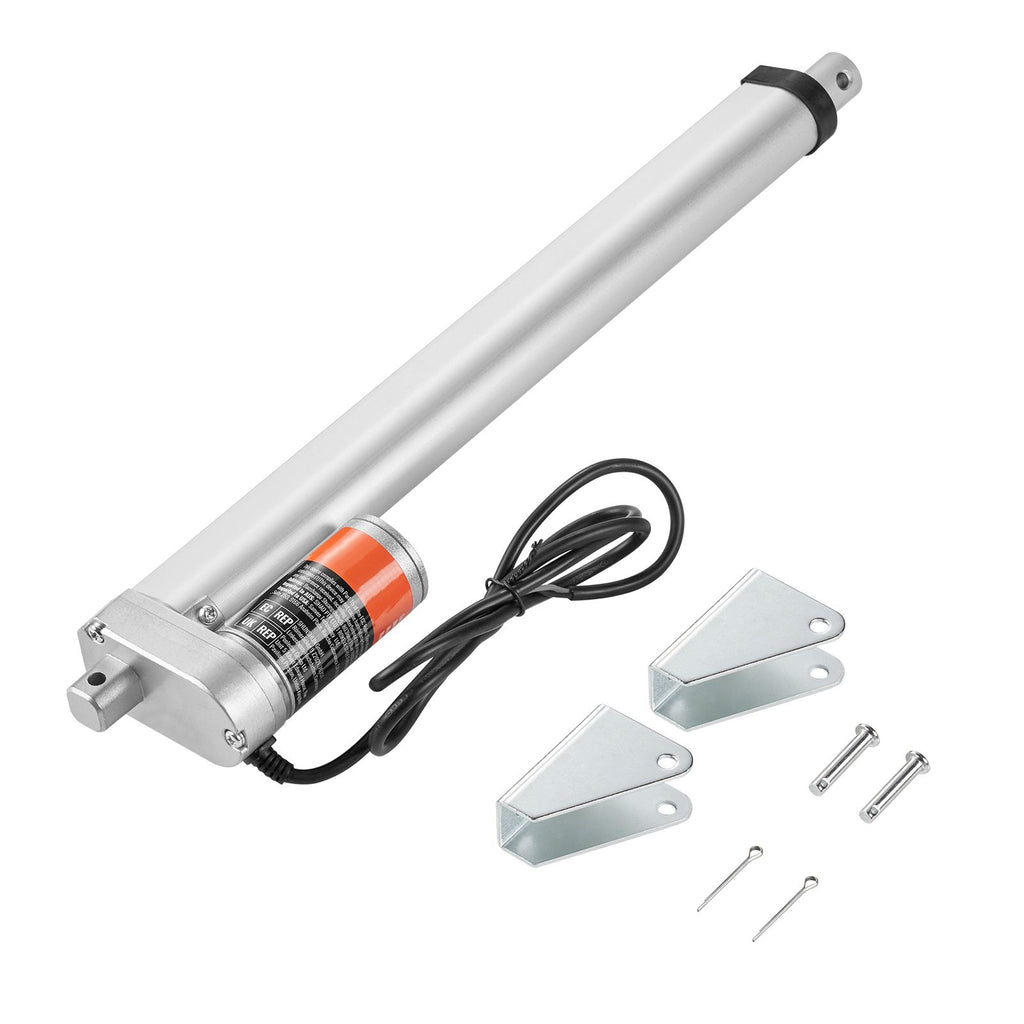 Linear Actuator 12V, 12 Inch High Load 330lbs/1500N Linear Actuator, 0.19"/s Linear Motion Actuator with Mounting Bracket and IP54 Protection