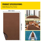 Marine Carpet, 6 x 18 ft Boat Carpeting, Deep Brown Marine Grade Boat Carpet, Indoor/Outdoor Marine Carpeting with Water-Proof TPR Backing, Water-Proof Carpet Roll for Home, Patio, Porch, Deck