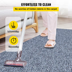 Gray Marine Carpet 6 ft x 36 ft, Boat Carpet Rugs, Indoor Outdoor Rugs for Patio Deck Anti-Slide TPR Water-Proof Back Outdoor Marine Carpeting Outdoor Carpet