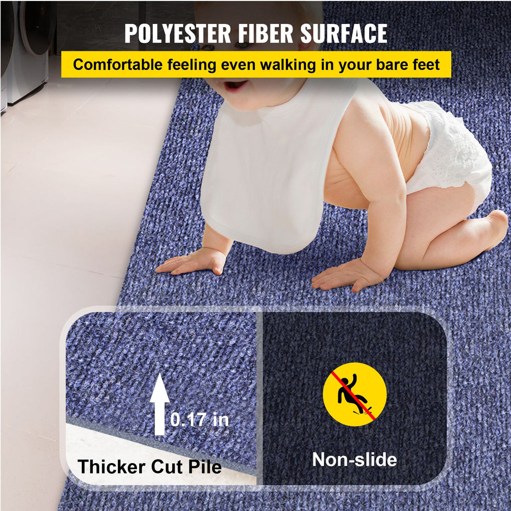 Deep Blue Marine Carpet 6 ft x 39.3 ft, Boat Carpet Rugs, Indoor Outdoor Rugs for Patio Deck Non-Slide TPR Water-Proof Back Outdoor Marine Carpeting Outdoor Carpet