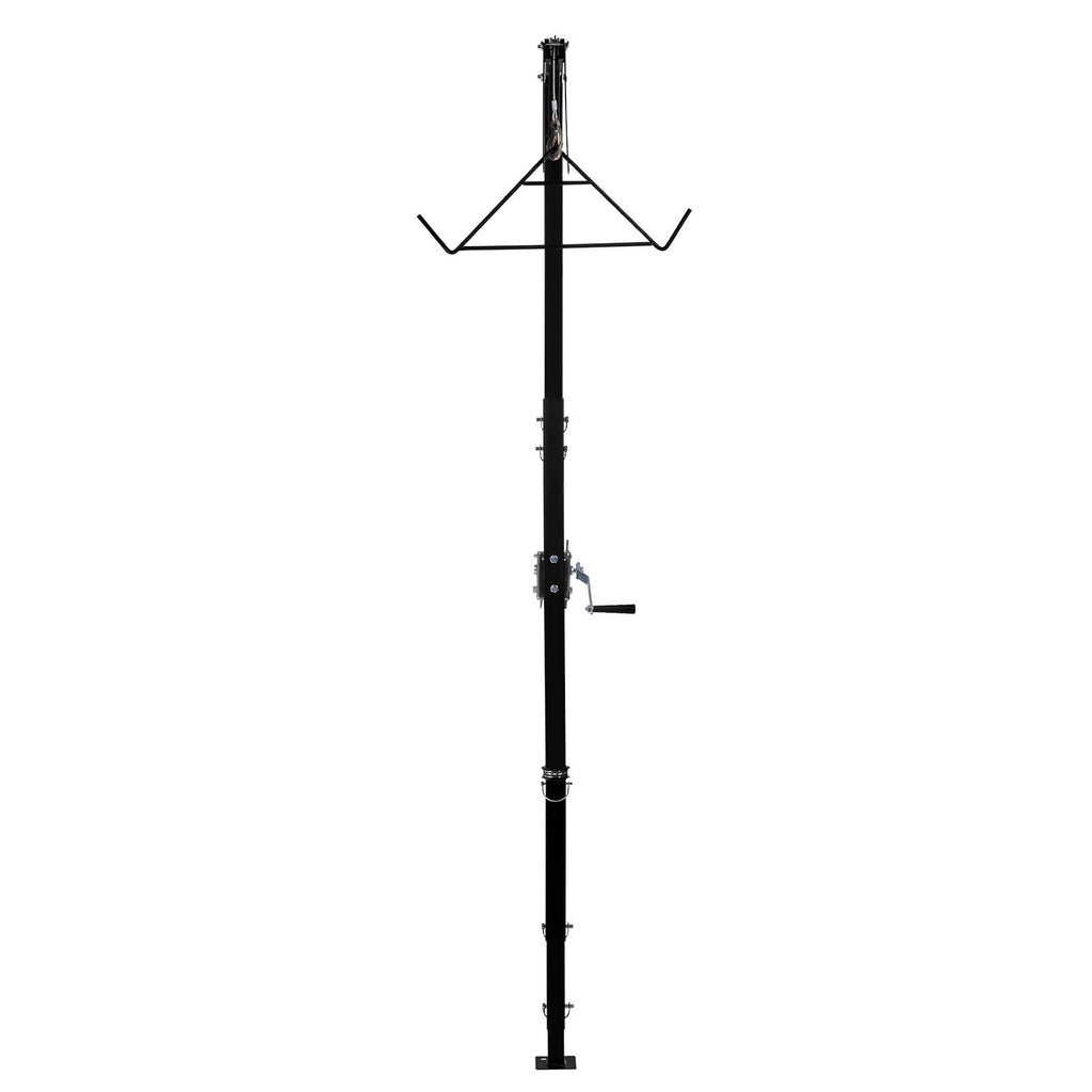 Truck Hitch Game Hoist, 400 lbs Load Capacity, Hunting Deer Hoist with 2-inch Receiver, 360-Degree Swivel Shaft & Adjustable Height, Includes Gambrel Winch for Skinning & Cleaning Game