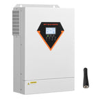 Hybrid Solar Inverter, 6000W, All in One Pure Sine Wave Power Inverter Charger, 220V AC, with Built-in 120A MPPT Solar Charger Controller, for Off-Grid System Lead Acid Lithium Battery