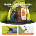 Camping Tent, 7 x 7 x 4 ft Fit for 6 Person, Waterproof Lightweight Backpacking Tent, Easy Setup, with Door and Window, for Outdoor Family Camping, Hiking, Hunting, Mountaineering Travel