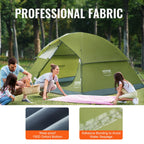 Camping Tent, 7 x 7 x 4 ft Fit for 6 Person, Waterproof Lightweight Backpacking Tent, Easy Setup, with Door and Window, for Outdoor Family Camping, Hiking, Hunting, Mountaineering Travel