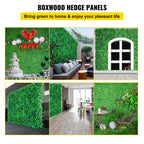 Artificial Boxwood Panels, 16 PCS 20"x20" Boxwood Hedge Wall Panels, PE Artificial Grass Backdrop Wall 1.6\\", Privacy Hedge Screen for Decoration of Outdoor, Indoor, Garden, Fence, and Backyar
