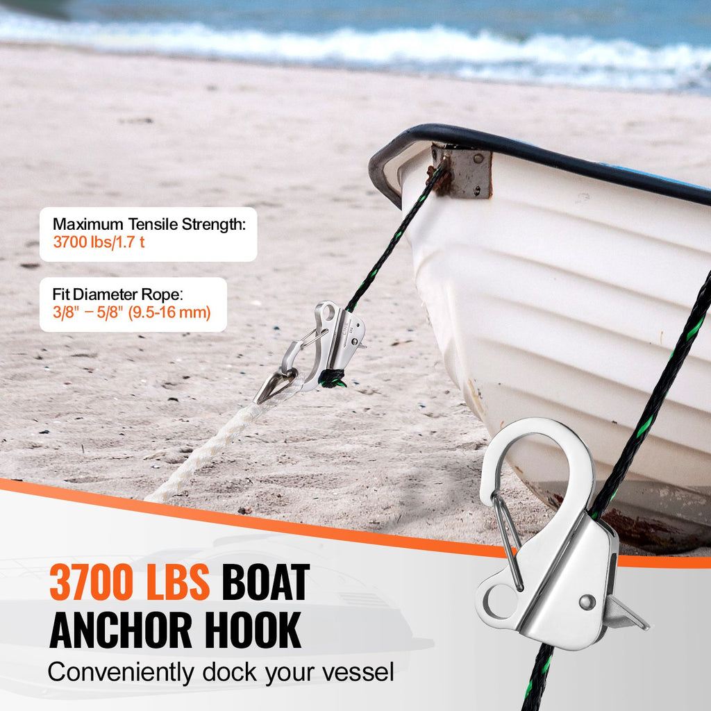 Boat Anchor Hook Stainless Steel Knotless Anchor System with Quick Release
